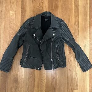 Topshop women’s leather biker jacket size M